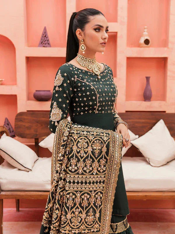 Gulaal | Wedding Formals | GL-WS-22V1-33 (SHIRT AND GHARARA) - Aqsa Fabrics