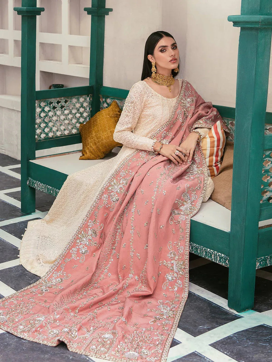 Gulaal | Wedding Formals | GL-WS-22V1-34 (PISHWAS AND CHOORIDAAR PYJAMA) - Aqsa Fabrics