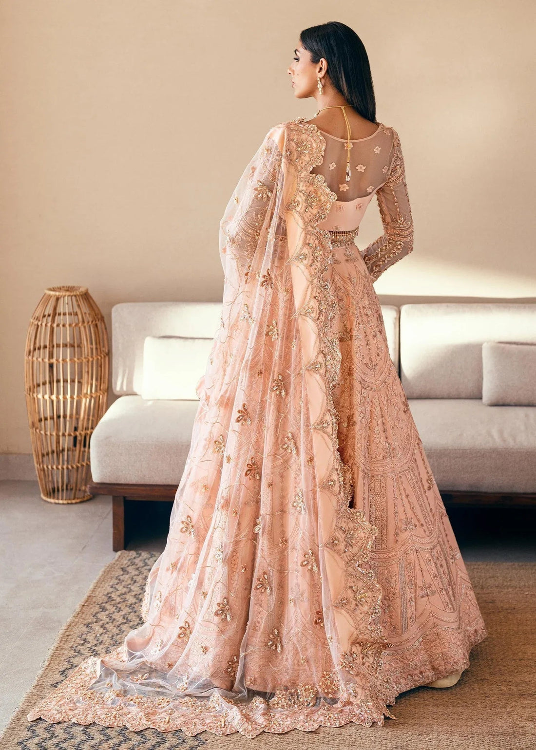 Waqas Shah | Amariage Luxury Formals | Coral Bliss - Aqsa Fabrics
