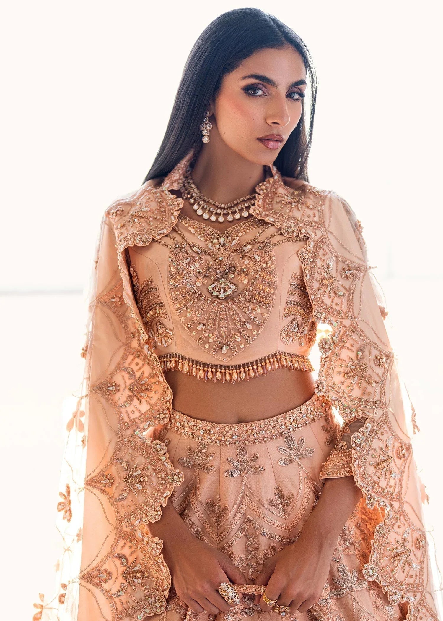 Waqas Shah | Amariage Luxury Formals | Coral Bliss - Aqsa Fabrics