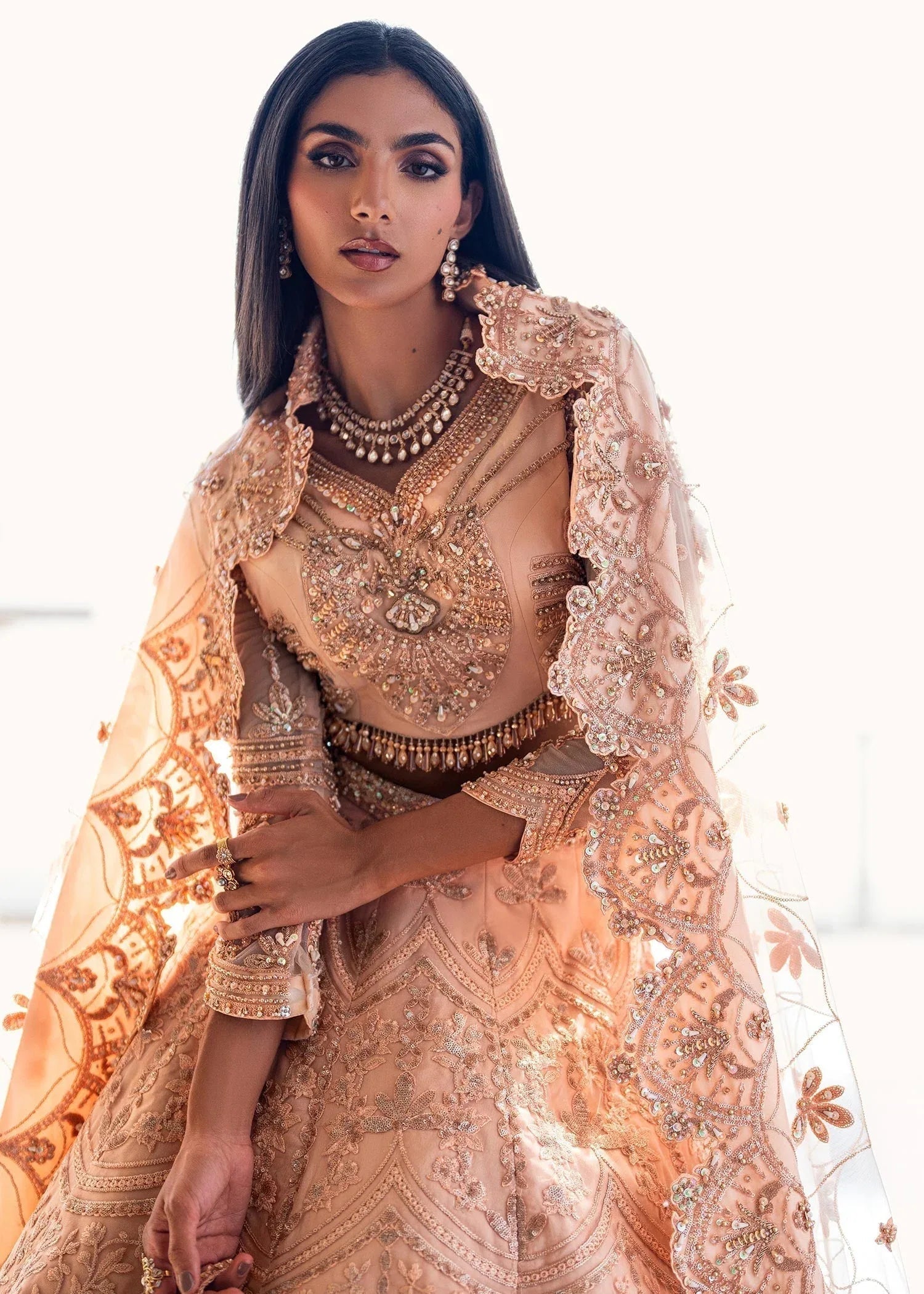 Waqas Shah | Amariage Luxury Formals | Coral Bliss - Aqsa Fabrics