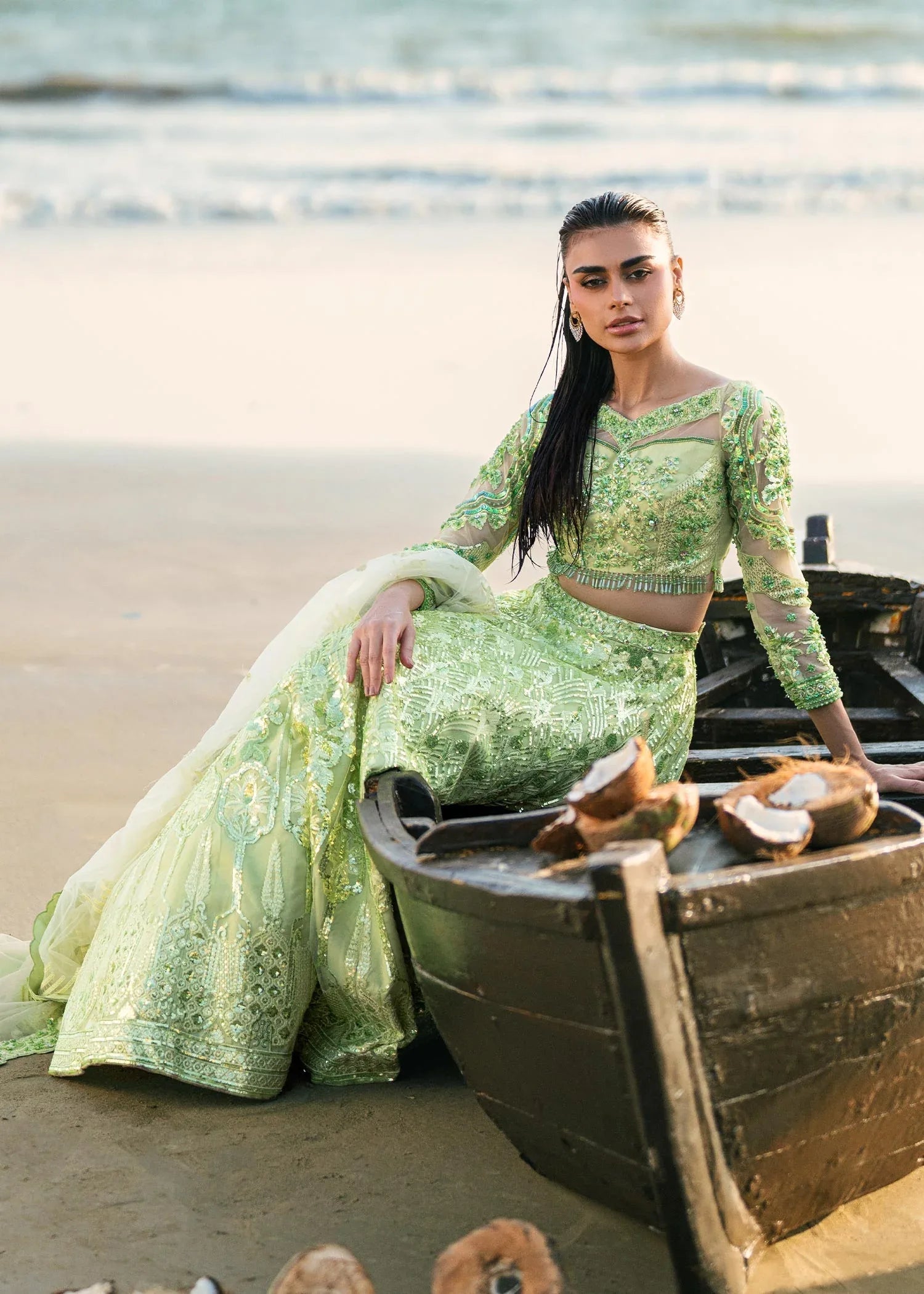 Waqas Shah | Amariage Luxury Formals | Mint Bloom - Aqsa Fabrics