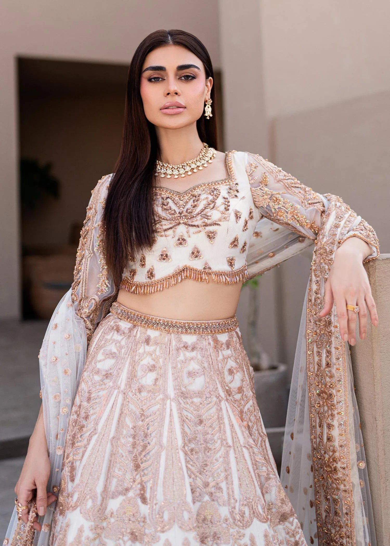 Waqas Shah | Amariage Luxury Formals | Mystic Rose - Aqsa Fabrics