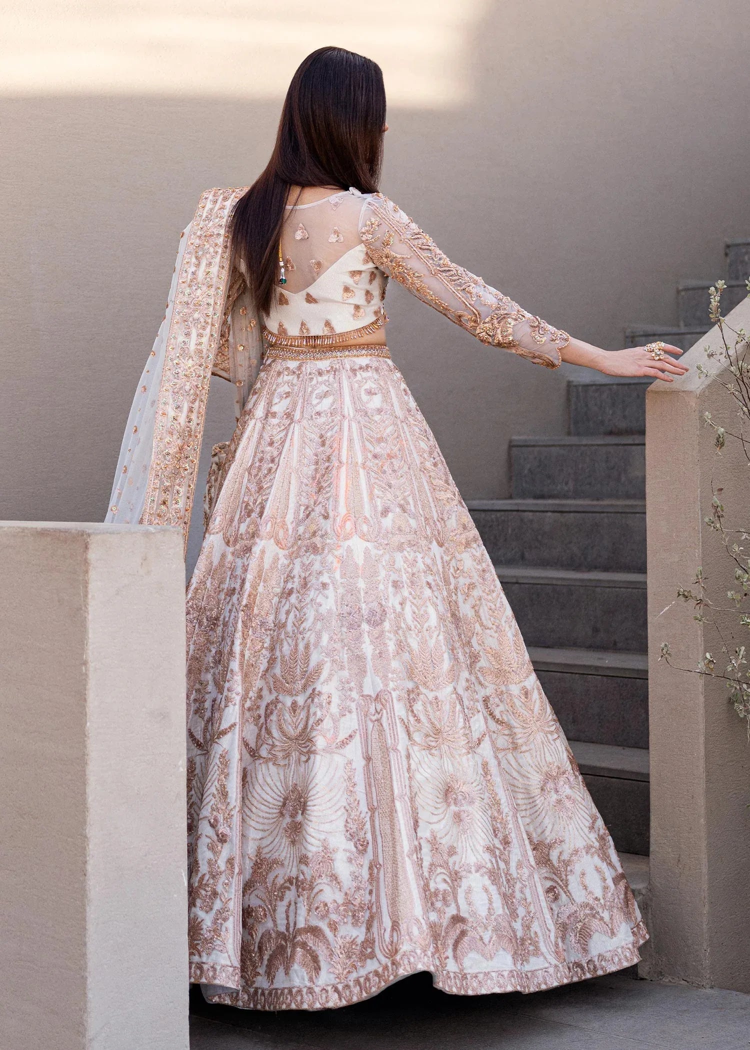 Waqas Shah | Amariage Luxury Formals | Mystic Rose - Aqsa Fabrics