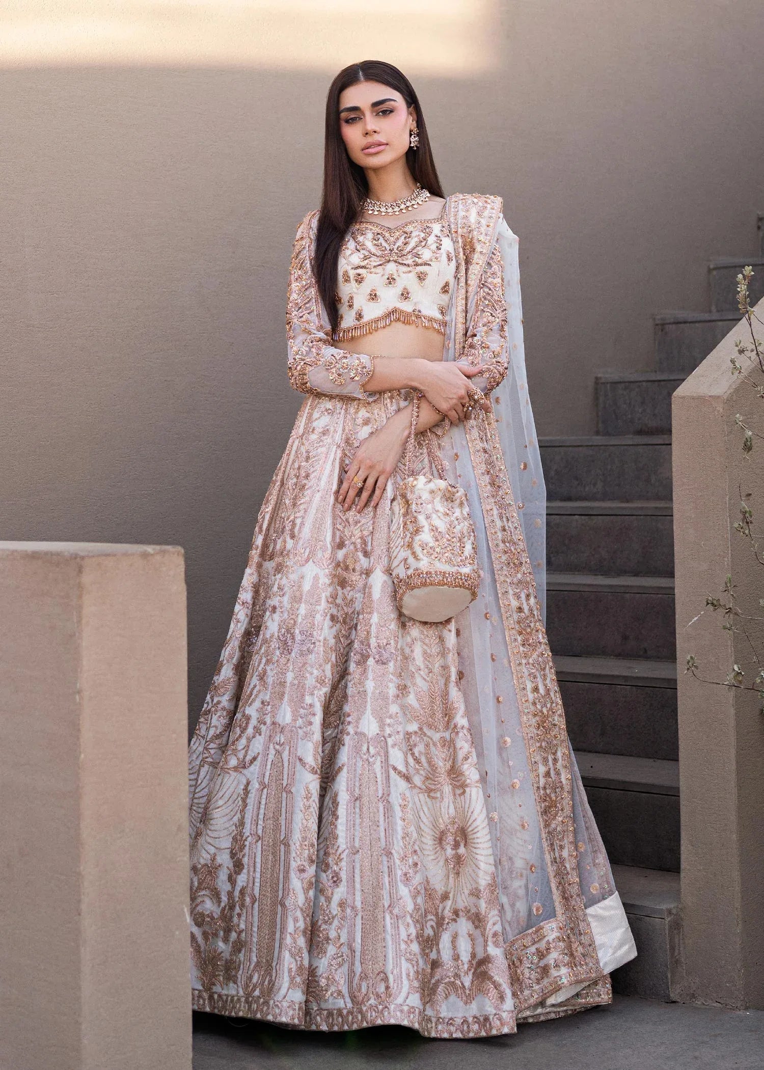 Waqas Shah | Amariage Luxury Formals | Mystic Rose - Aqsa Fabrics