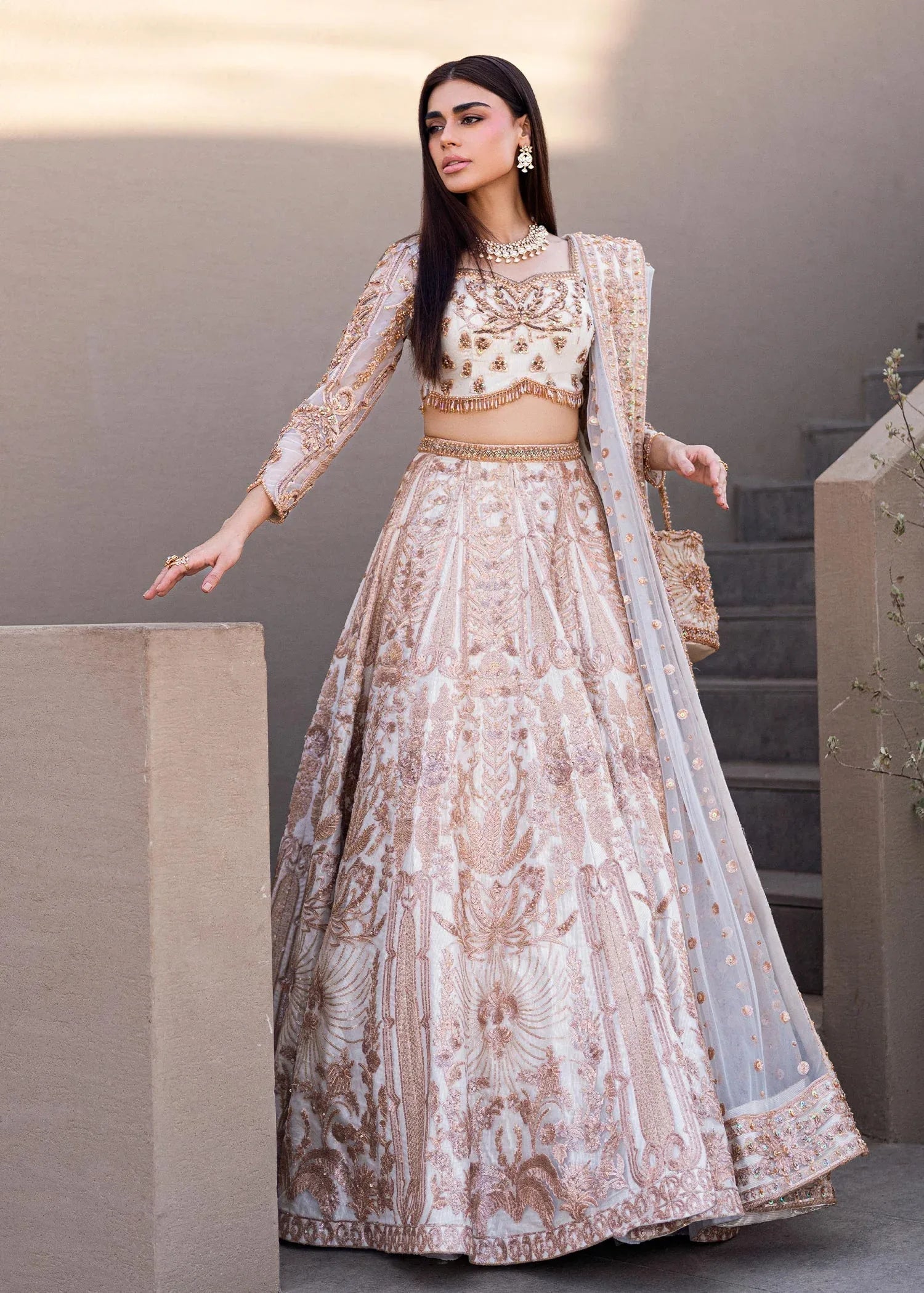 Waqas Shah | Amariage Luxury Formals | Mystic Rose - Aqsa Fabrics