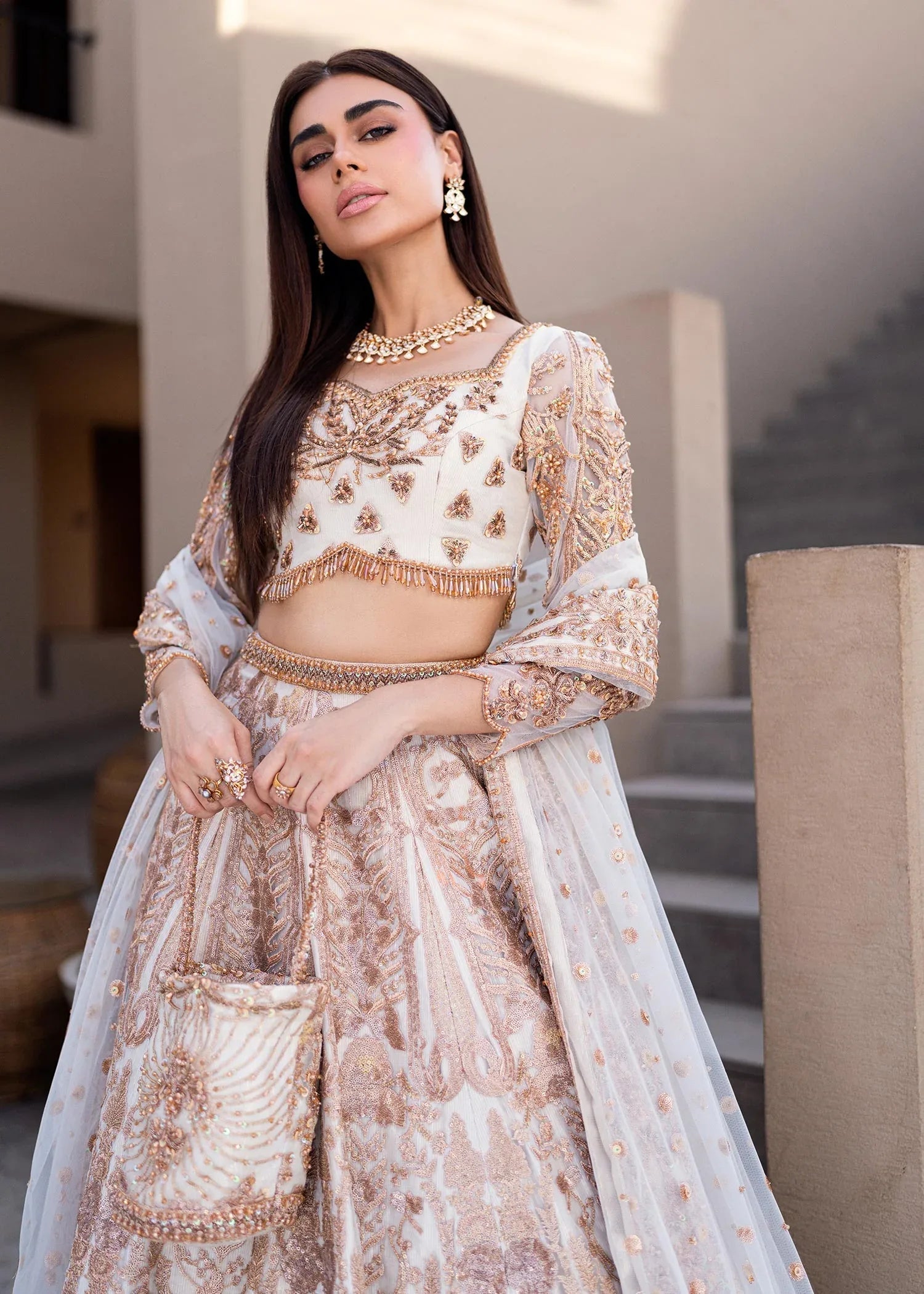 Waqas Shah | Amariage Luxury Formals | Mystic Rose - Aqsa Fabrics
