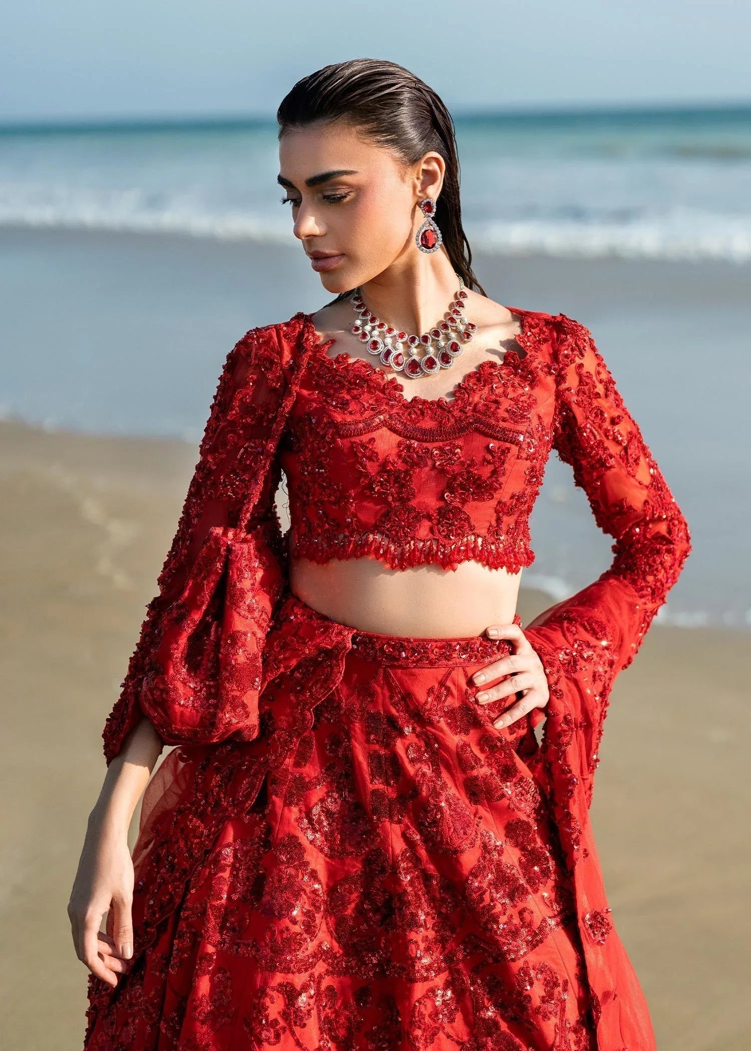Waqas Shah | Amariage Luxury Formals | Ruby - Aqsa Fabrics