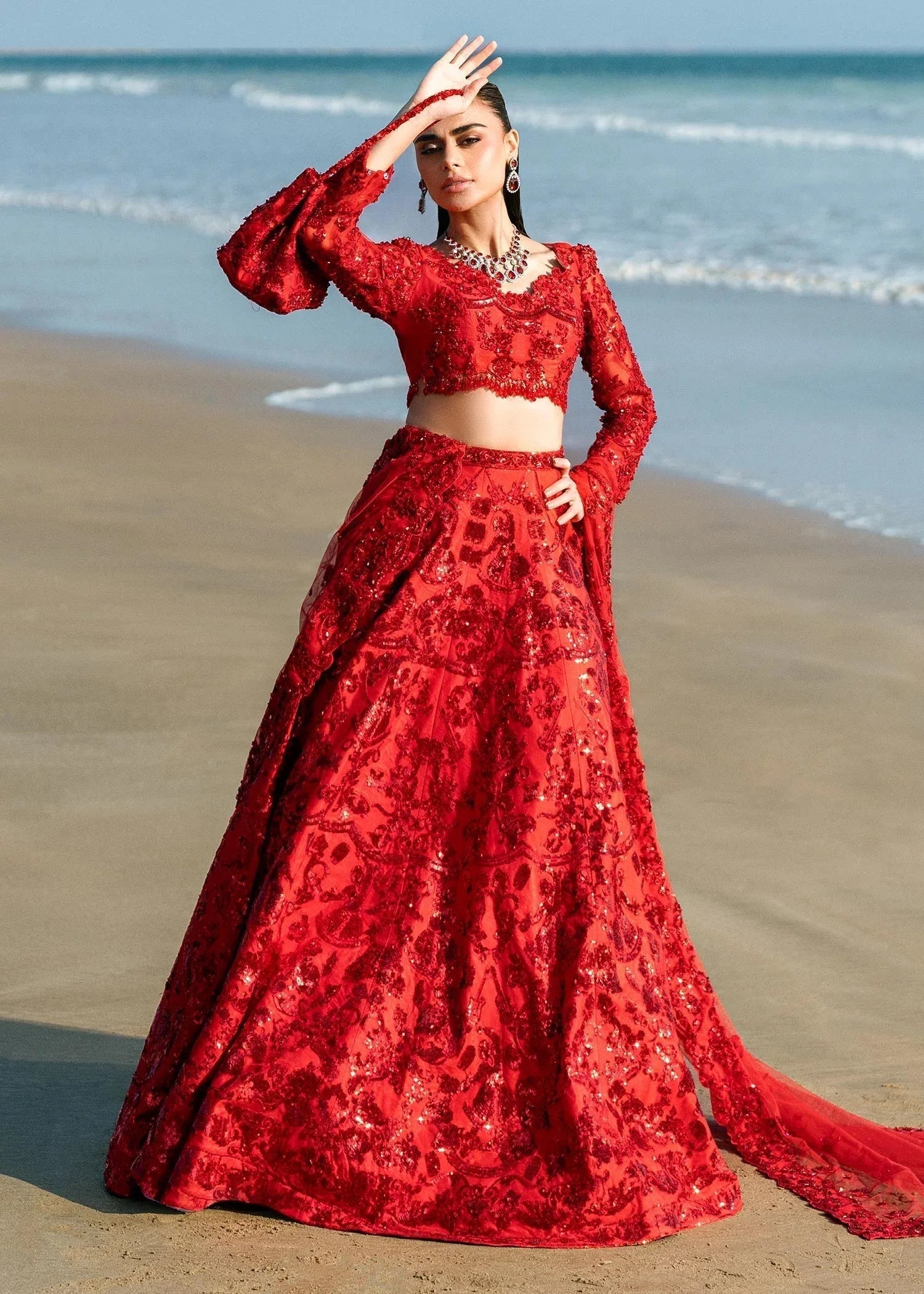 Waqas Shah | Amariage Luxury Formals | Ruby - Aqsa Fabrics