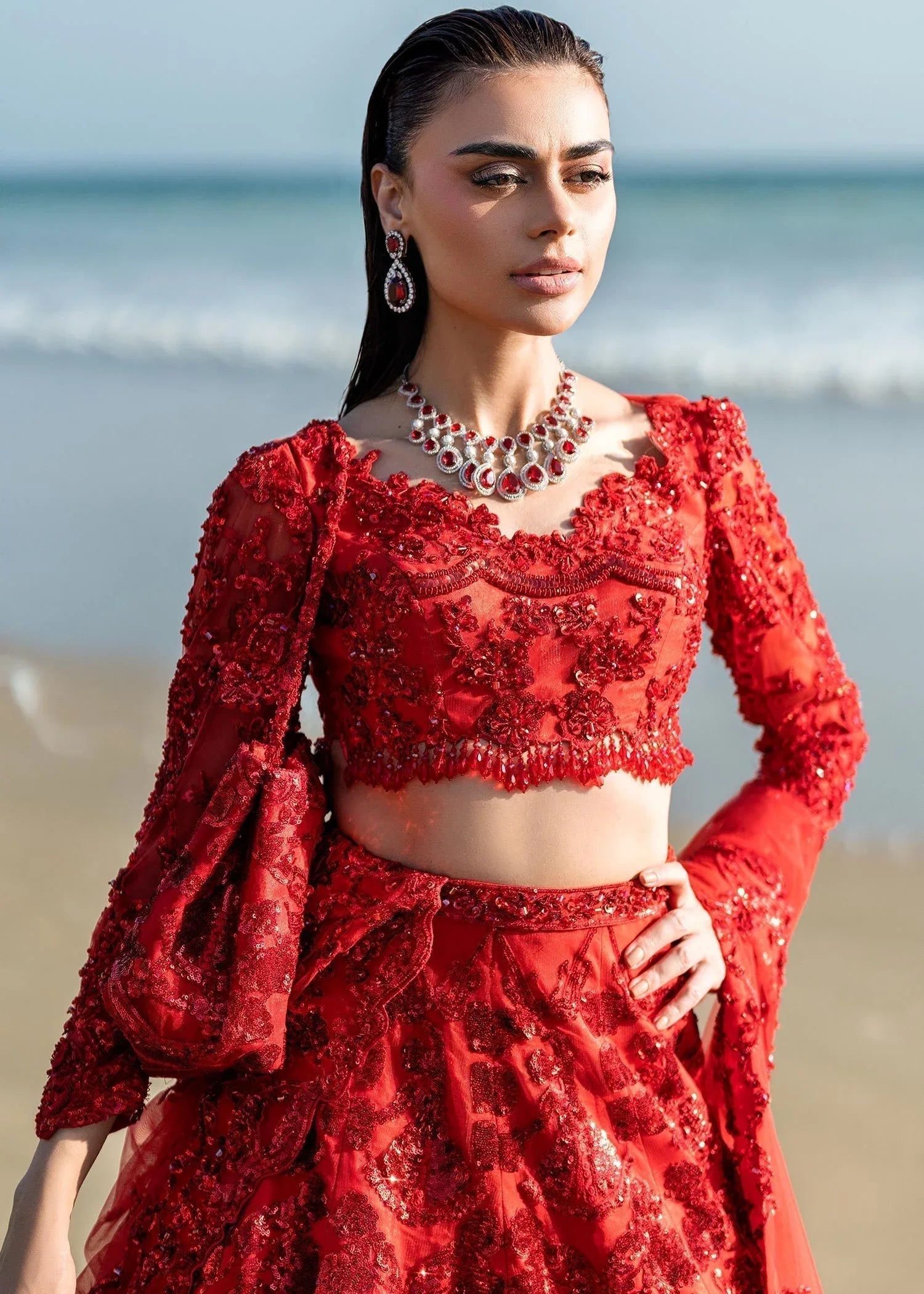 Waqas Shah | Amariage Luxury Formals | Ruby - Aqsa Fabrics