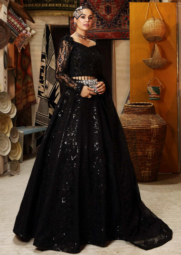 Waqas Shah | Ishq Naama | Black Blossom - Aqsa Fabrics