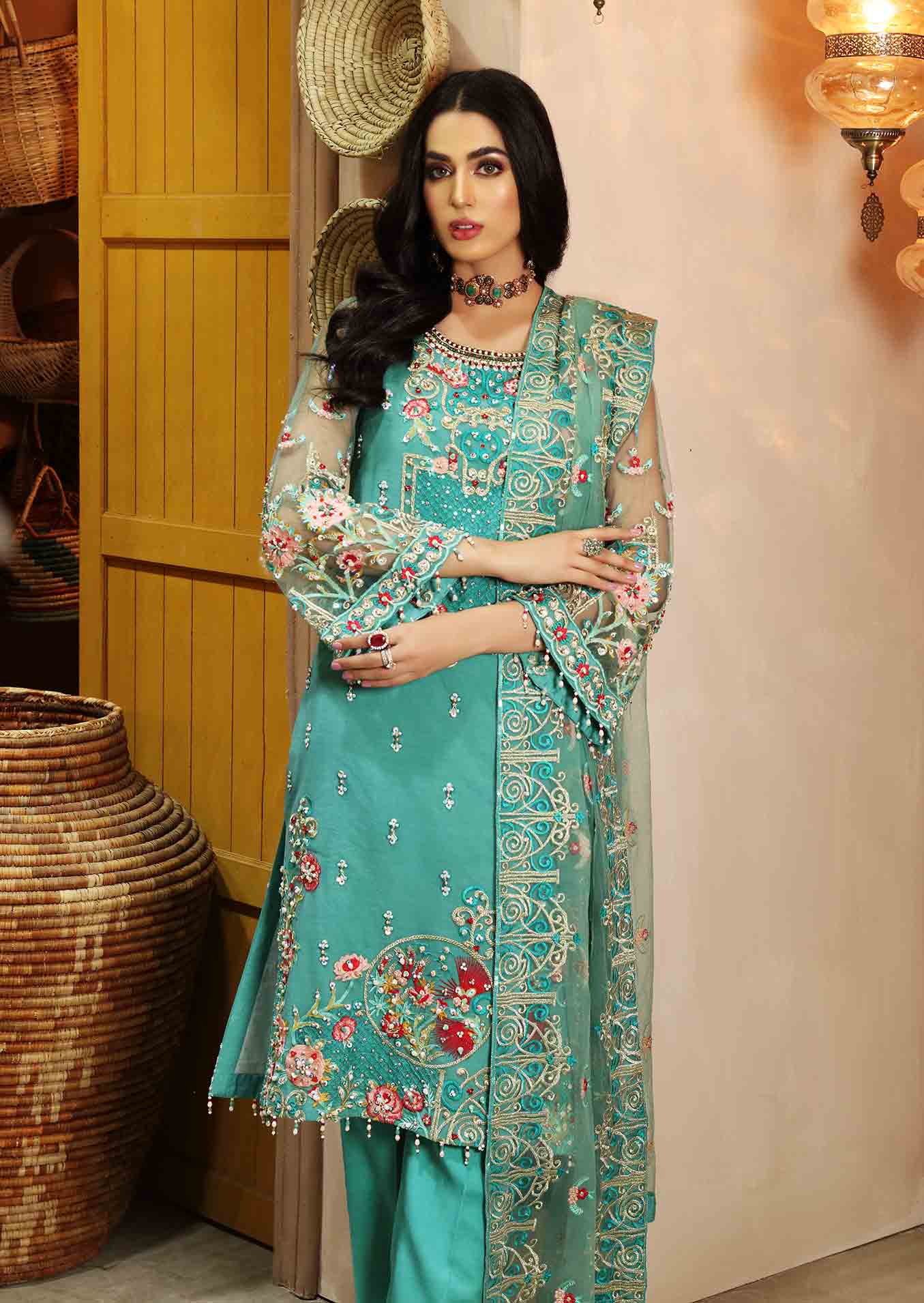 Waqas Shah | Ishq Naama | IVORY SAWN - Aqsa Fabrics