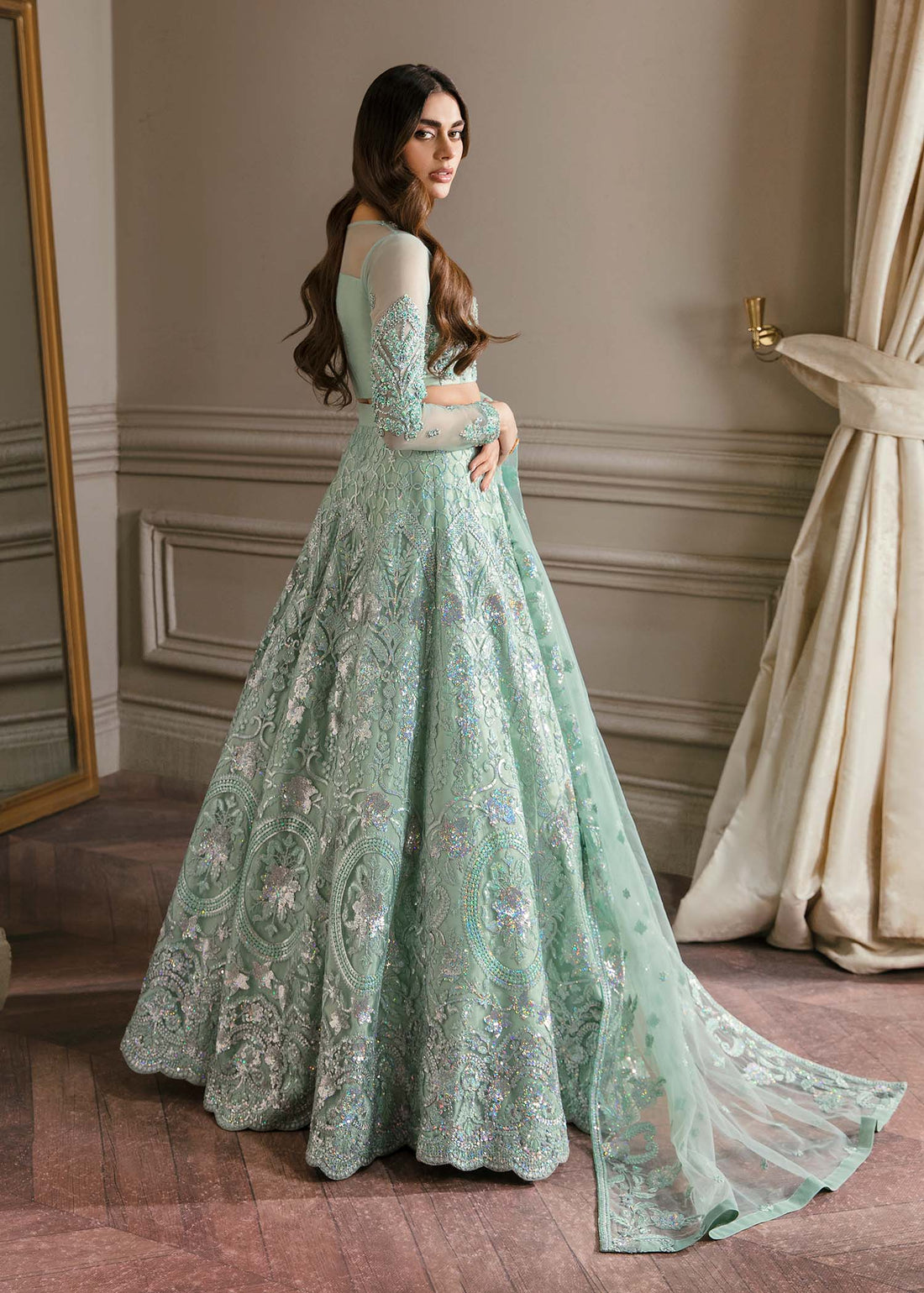 Waqas Shah | Malika - E - Elizabeth | BLUE MIST - Aqsa Fabrics