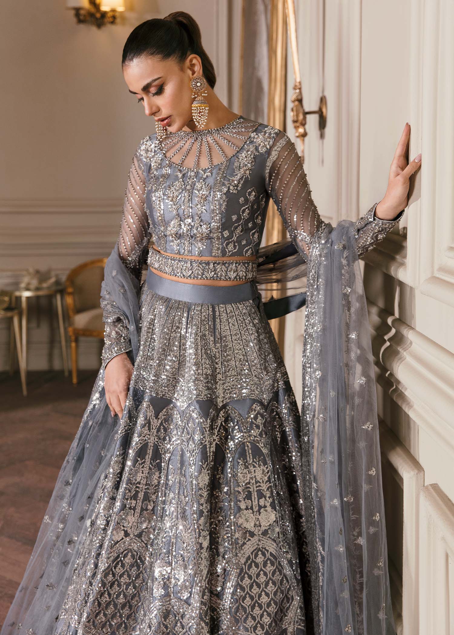 Waqas Shah | Malika - E - Elizabeth | FLORENTINA - Aqsa Fabrics