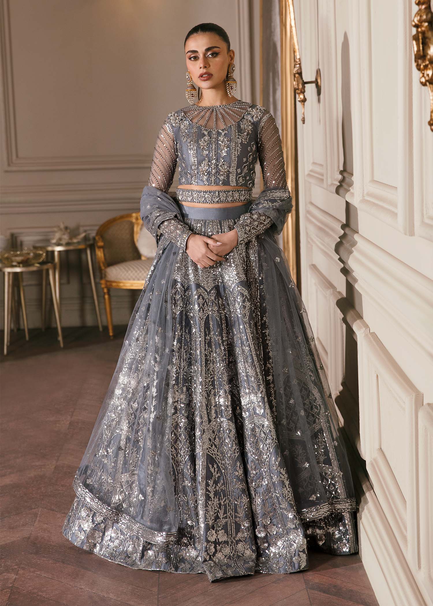 Waqas Shah | Malika - E - Elizabeth | FLORENTINA - Aqsa Fabrics