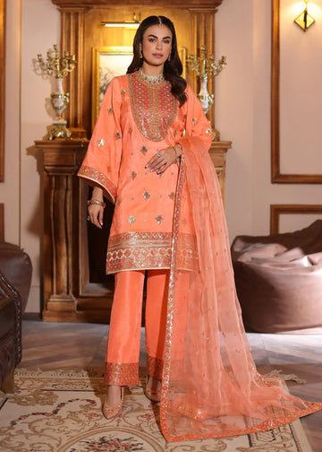 Waqas Shah | Meh-E-Nur | BLUSH - Aqsa Fabrics