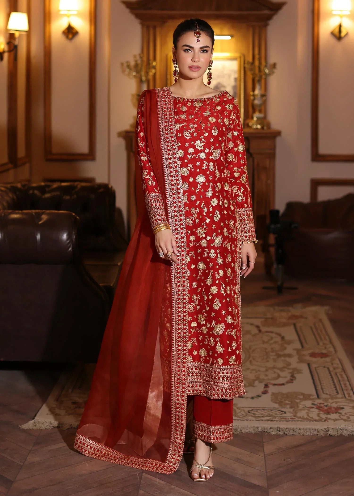 Waqas Shah | Meh-E-Nur | RED ROSE - Aqsa Fabrics