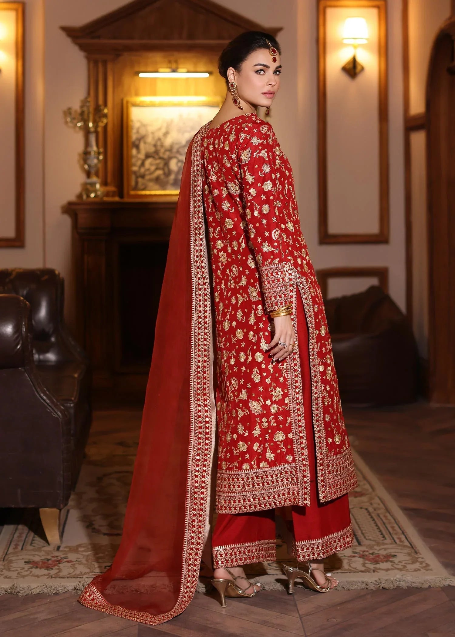 Waqas Shah | Meh-E-Nur | RED ROSE - Aqsa Fabrics
