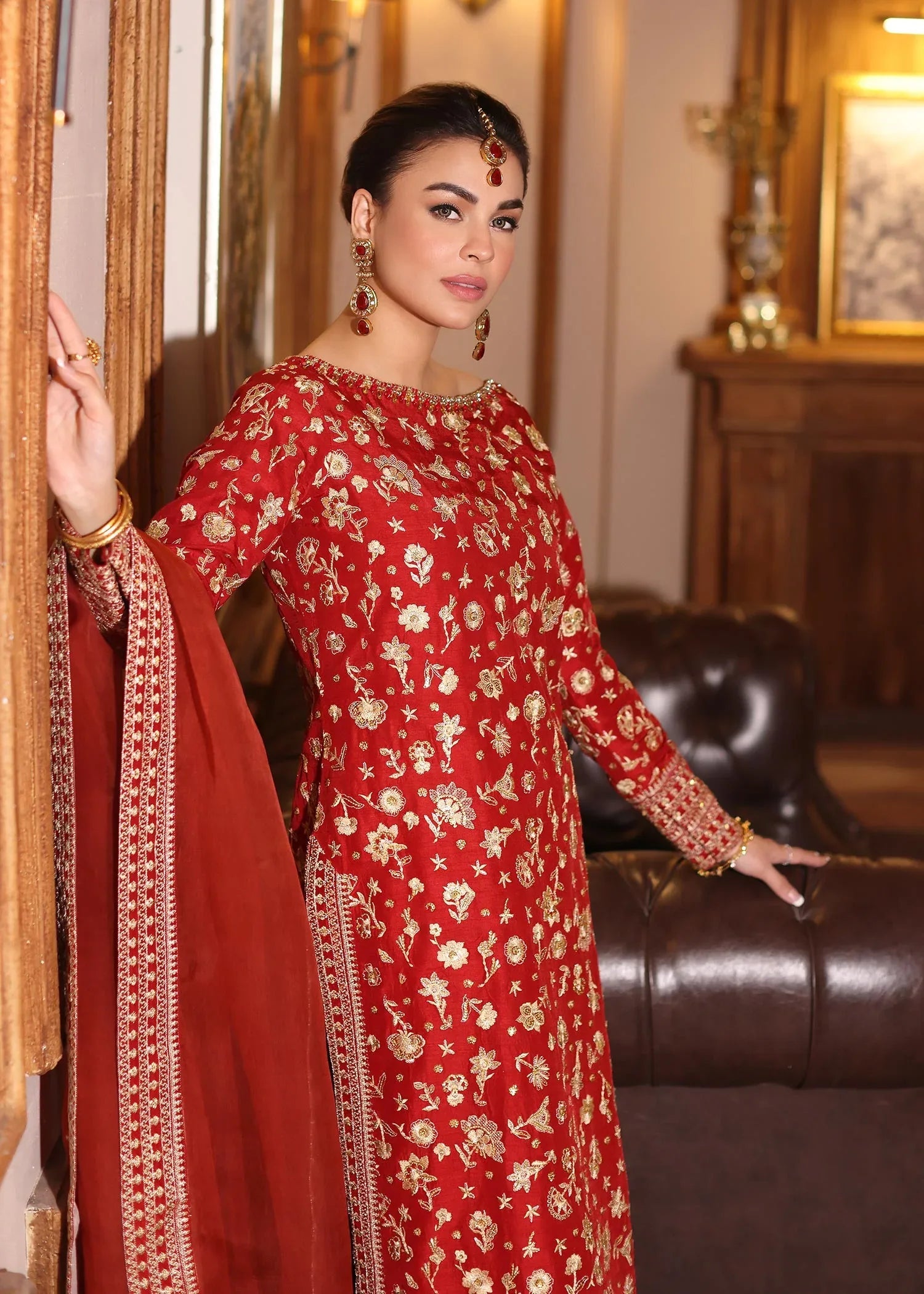 Waqas Shah | Meh-E-Nur | RED ROSE - Aqsa Fabrics