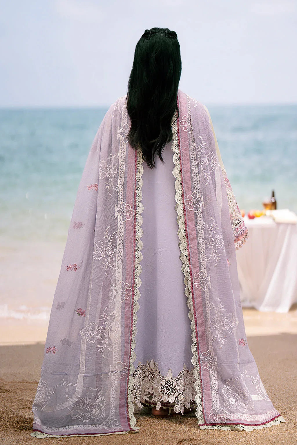 AJR Couture | Dastan Luxury Lawn 25 | Wave - Aqsa Fabrics