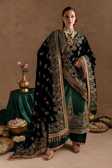 Marjjan | De Rose Velvet | MRV-11 (GREEN) - Aqsa Fabrics