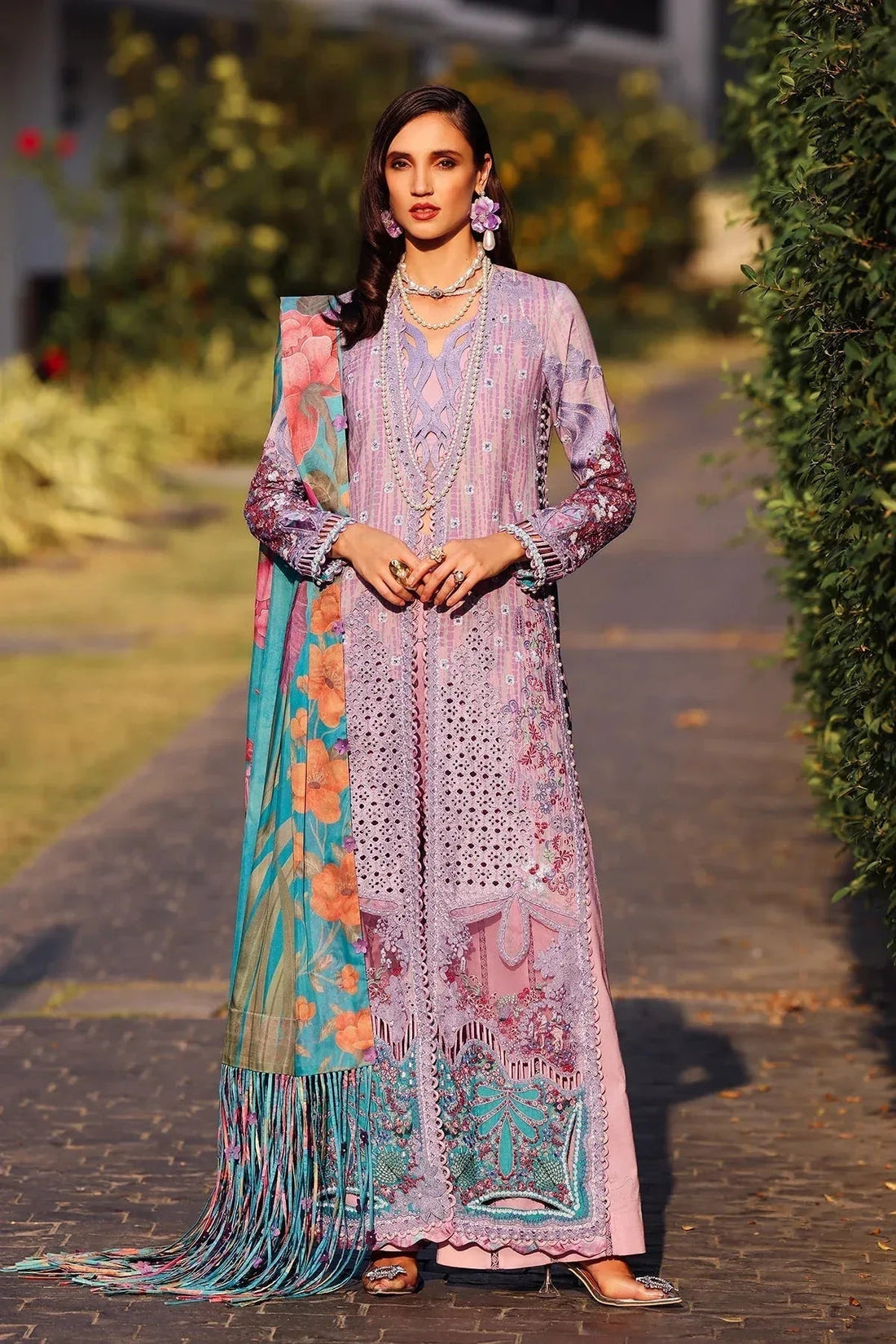 Afrozeh | Luxury Embroidered & Printed Lawn | Chrysa - Aqsa Fabrics