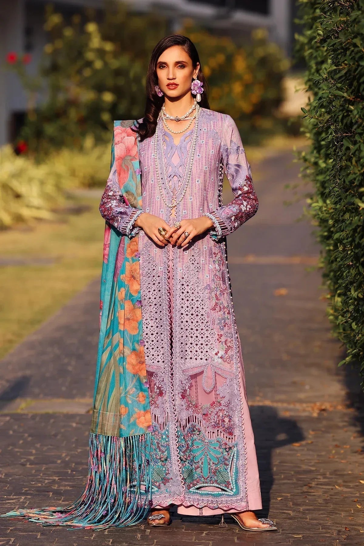 Afrozeh | Luxury Embroidered & Printed Lawn | Chrysa - Aqsa Fabrics