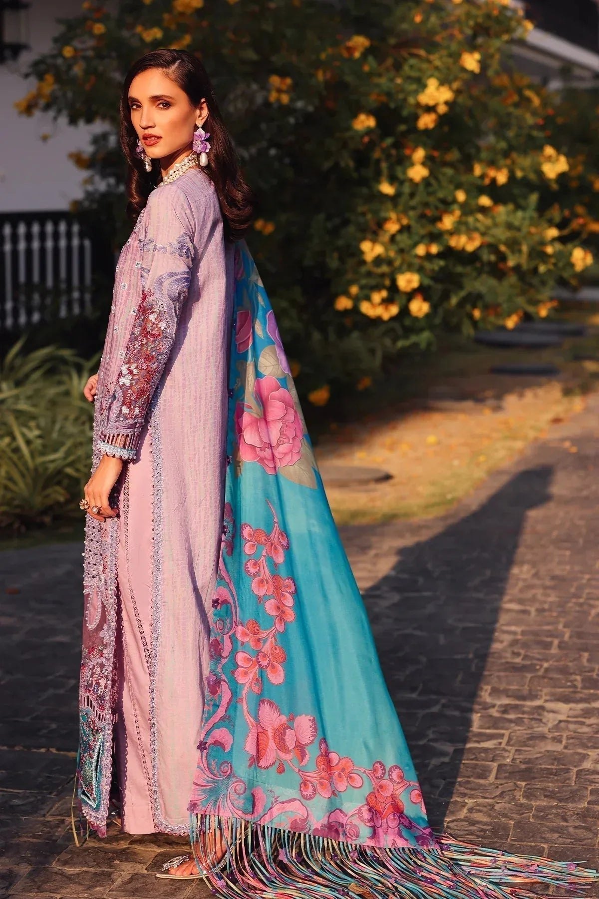 Afrozeh | Luxury Embroidered & Printed Lawn | Chrysa - Aqsa Fabrics