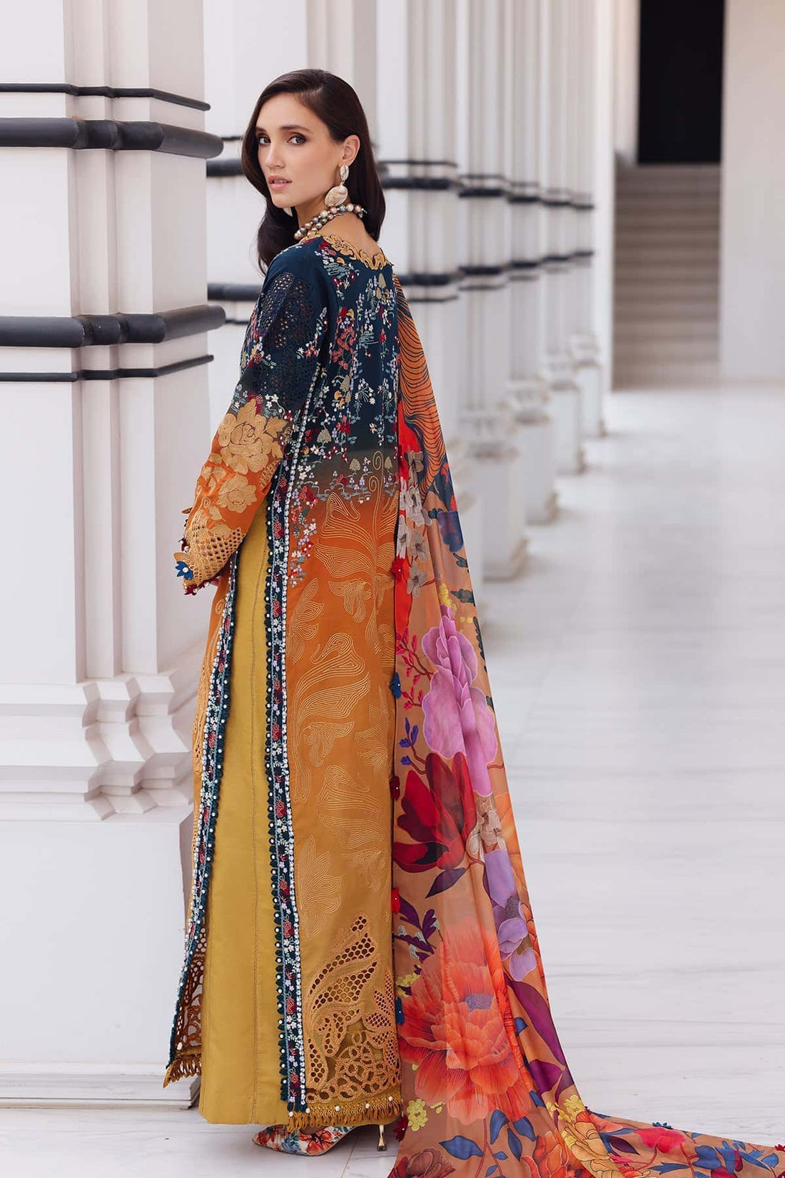 Afrozeh | Lawn 25 | Halcy - Aqsa Fabrics