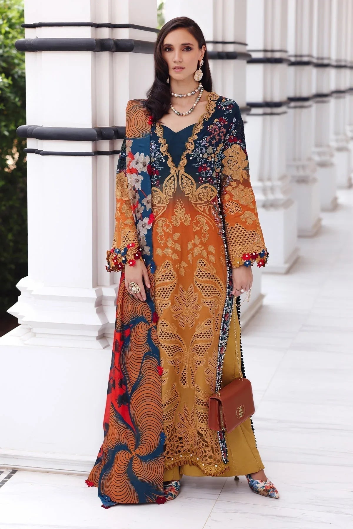 Afrozeh | Lawn 25 | Halcy - Aqsa Fabrics