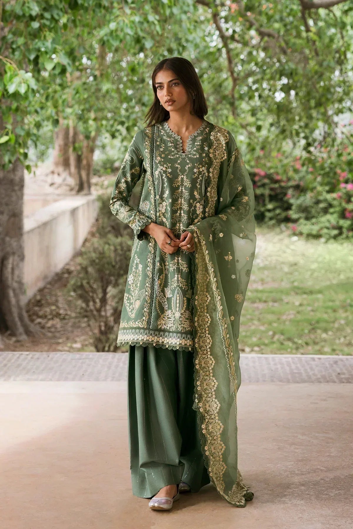 Afrozeh | Mulaqaat Lawn | Waadha - Aqsa Fabrics