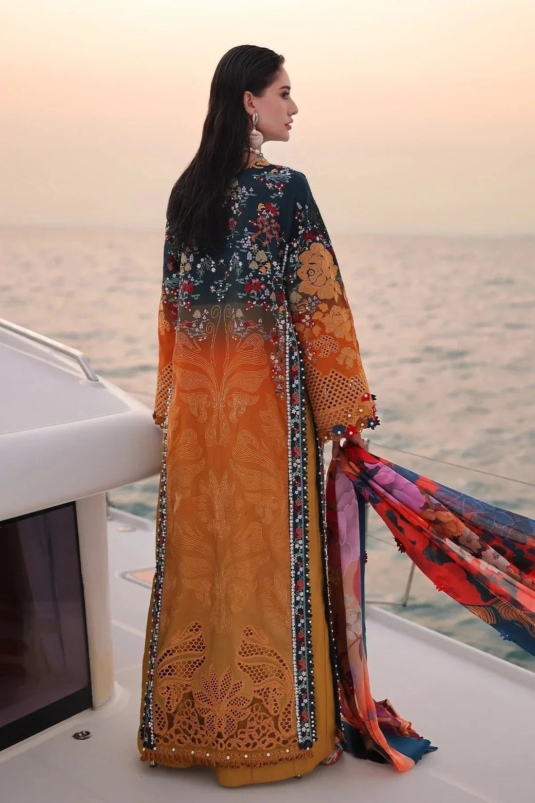Afrozeh | Luxury Embroidered & Printed Lawn | Halcy - Aqsa Fabrics