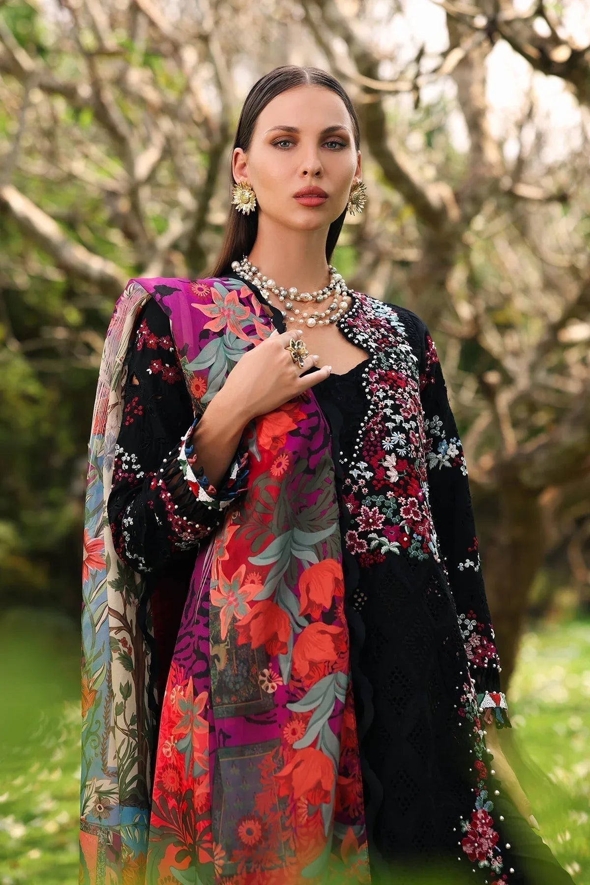 Afrozeh | Lawn 25 | Elva - Aqsa Fabrics