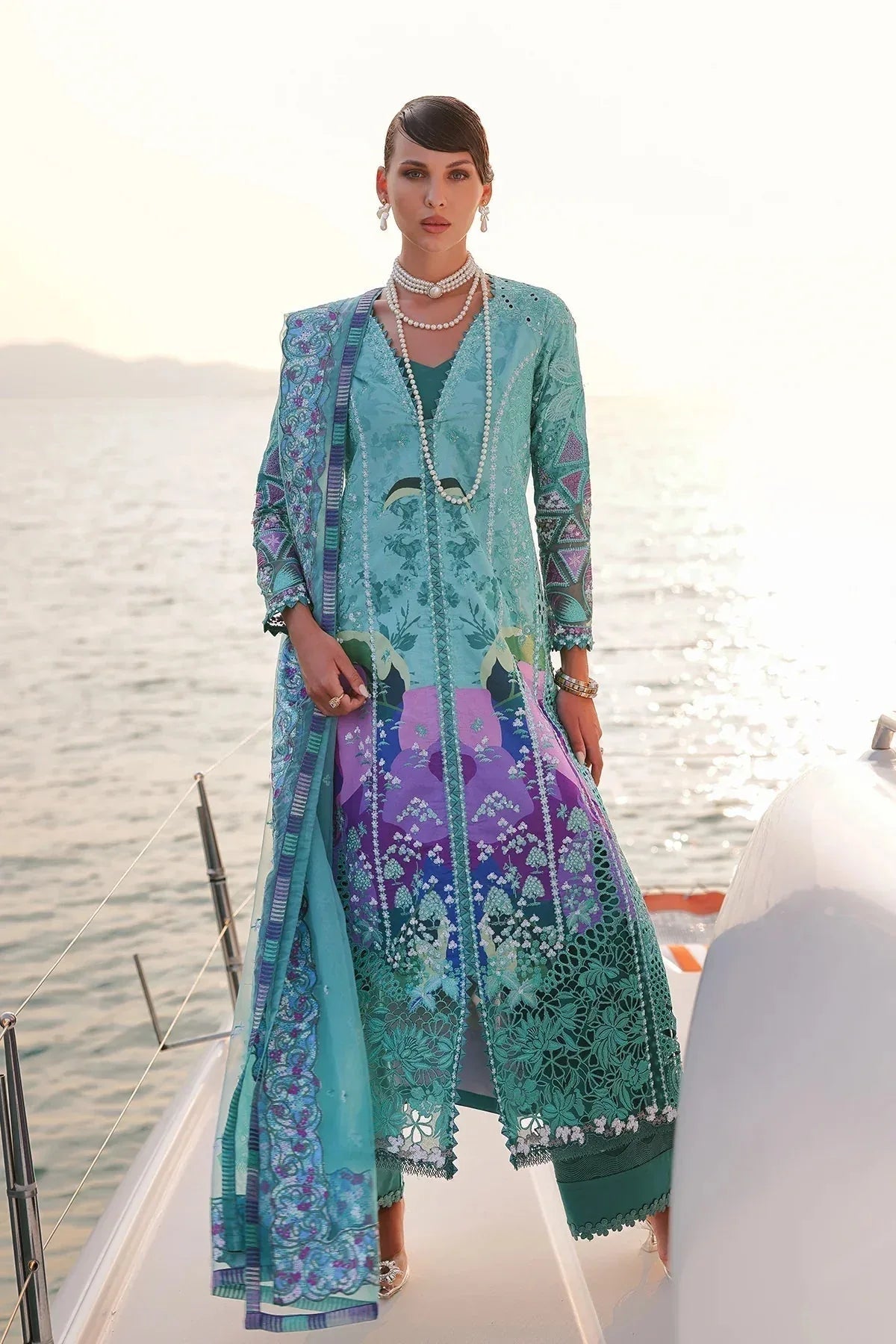 Afrozeh | Luxury Embroidered & Printed Lawn | Sovana - Aqsa Fabrics