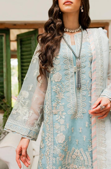 Maryum N Maria | Sorina Luxury Chiffon 23 | Sky Light (MW23-502) - Aqsa Fabrics