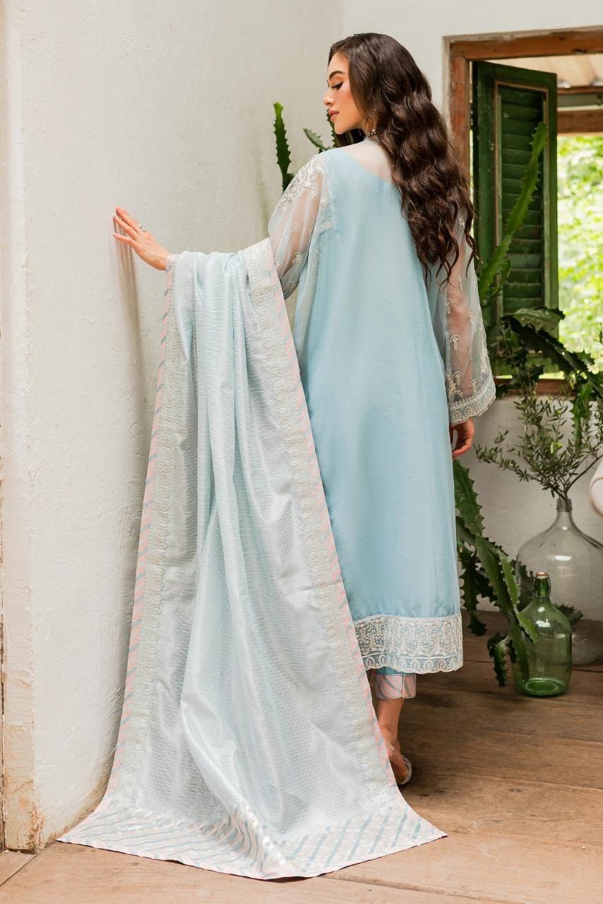 Maryum N Maria | Sorina Luxury Chiffon 23 | Sky Light (MW23-502) - Aqsa Fabrics