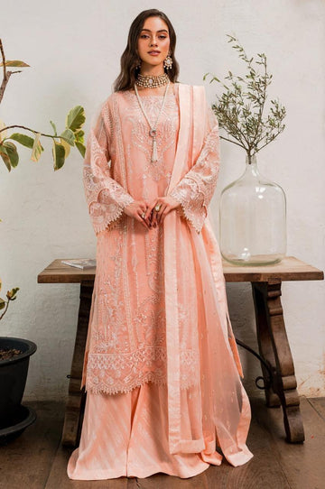 Maryum N Maria | Sorina Luxury Chiffon 23 | Peach Parfait (MW23-505) - Aqsa Fabrics