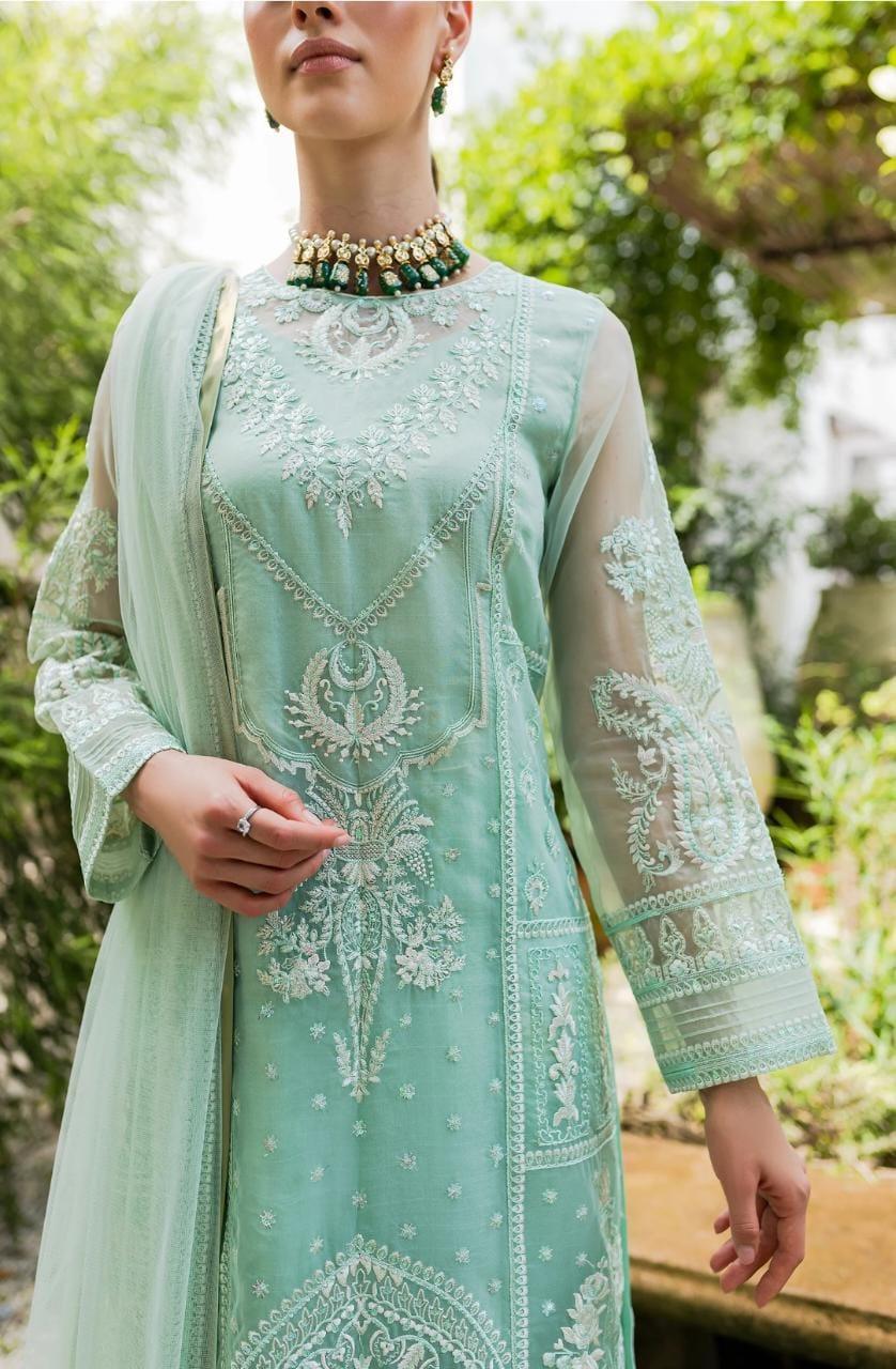 Maryum N Maria | Sorina Luxury Chiffon 23 | Beach Glass (MW23-504) - Aqsa Fabrics