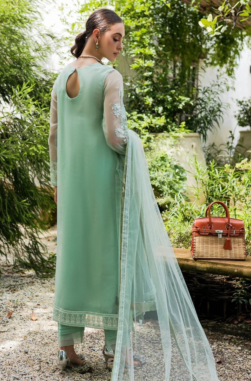 Maryum N Maria | Sorina Luxury Chiffon 23 | Beach Glass (MW23-504) - Aqsa Fabrics