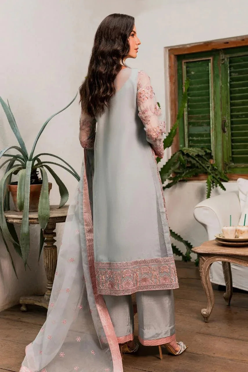 Maryum N Maria | Sorina Luxury Chiffon 23 | Dawn Blue (MW23-510) - Aqsa Fabrics