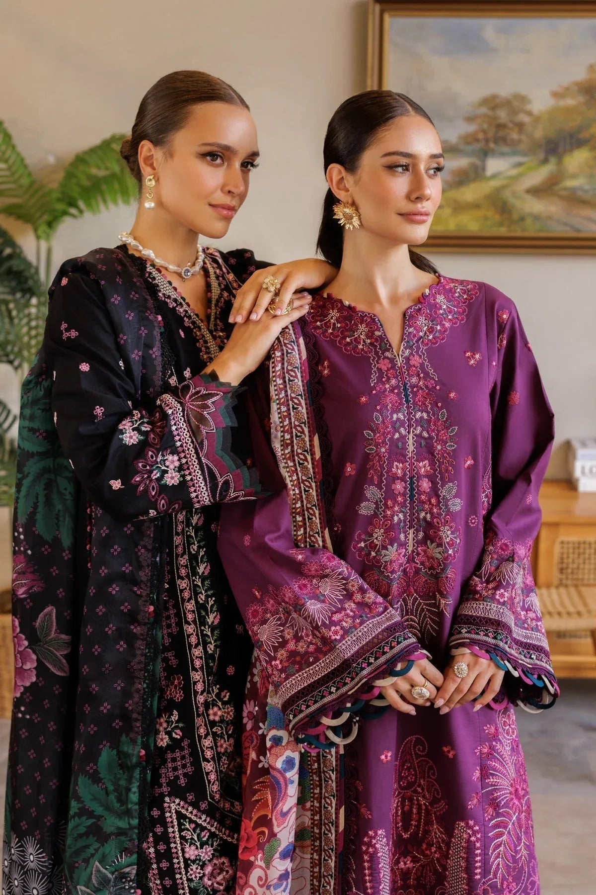 Xenia Formals | Luxury Lawn 25 | VIOLET - Aqsa Fabrics