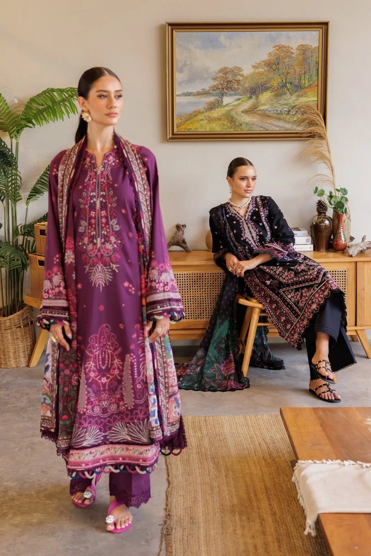 Xenia Formals | Luxury Lawn 25 | VIOLET - Aqsa Fabrics