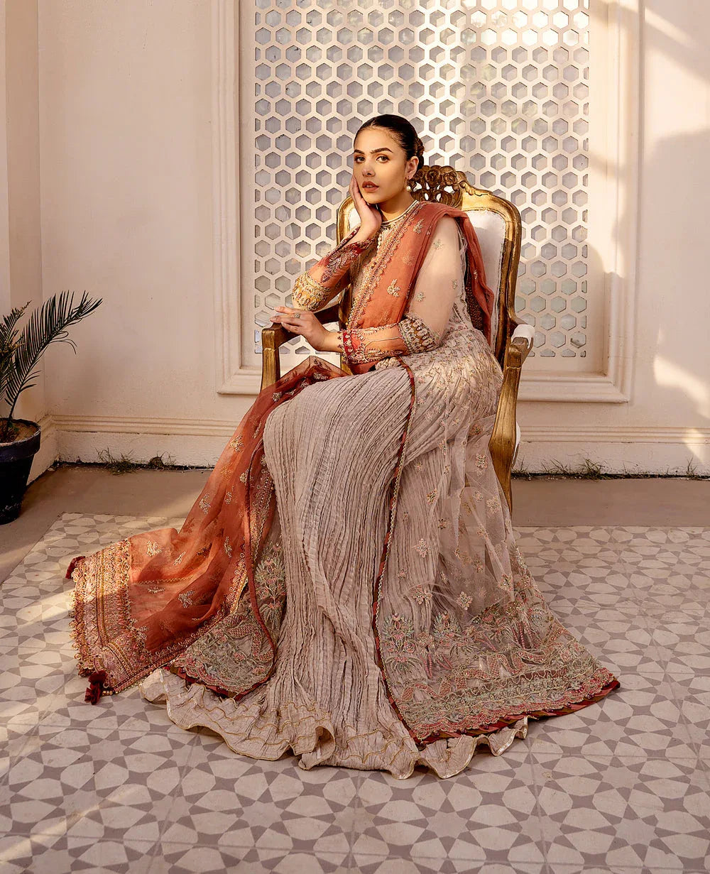 Xenia Formals | Raahi Luxury Formals | SHERMINA - Aqsa Fabrics