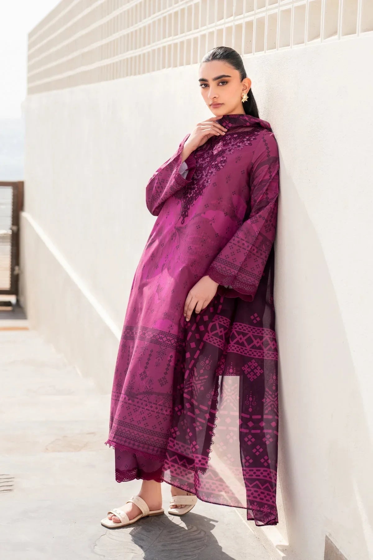 Xenia Formals | Summer Away 25 | BRICK-B - Aqsa Fabrics