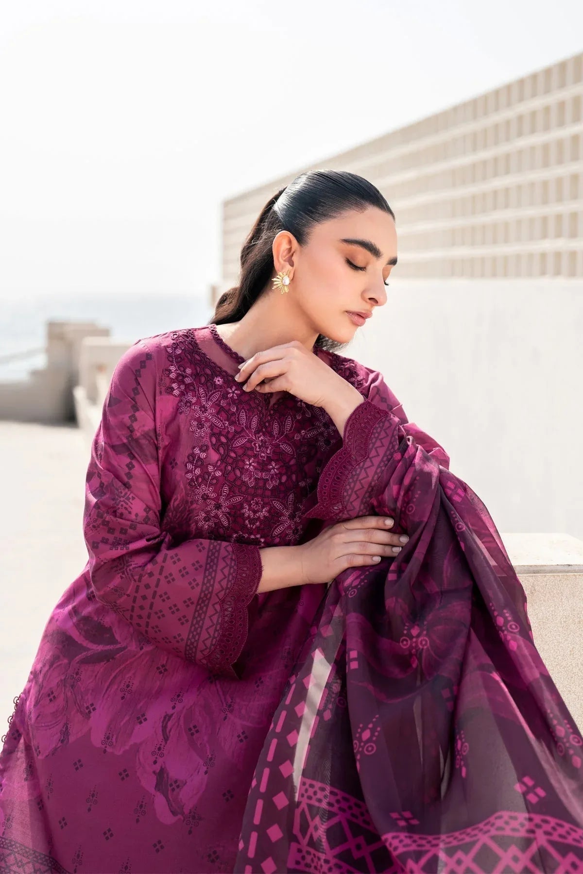 Xenia Formals | Summer Away 25 | BRICK-B - Aqsa Fabrics