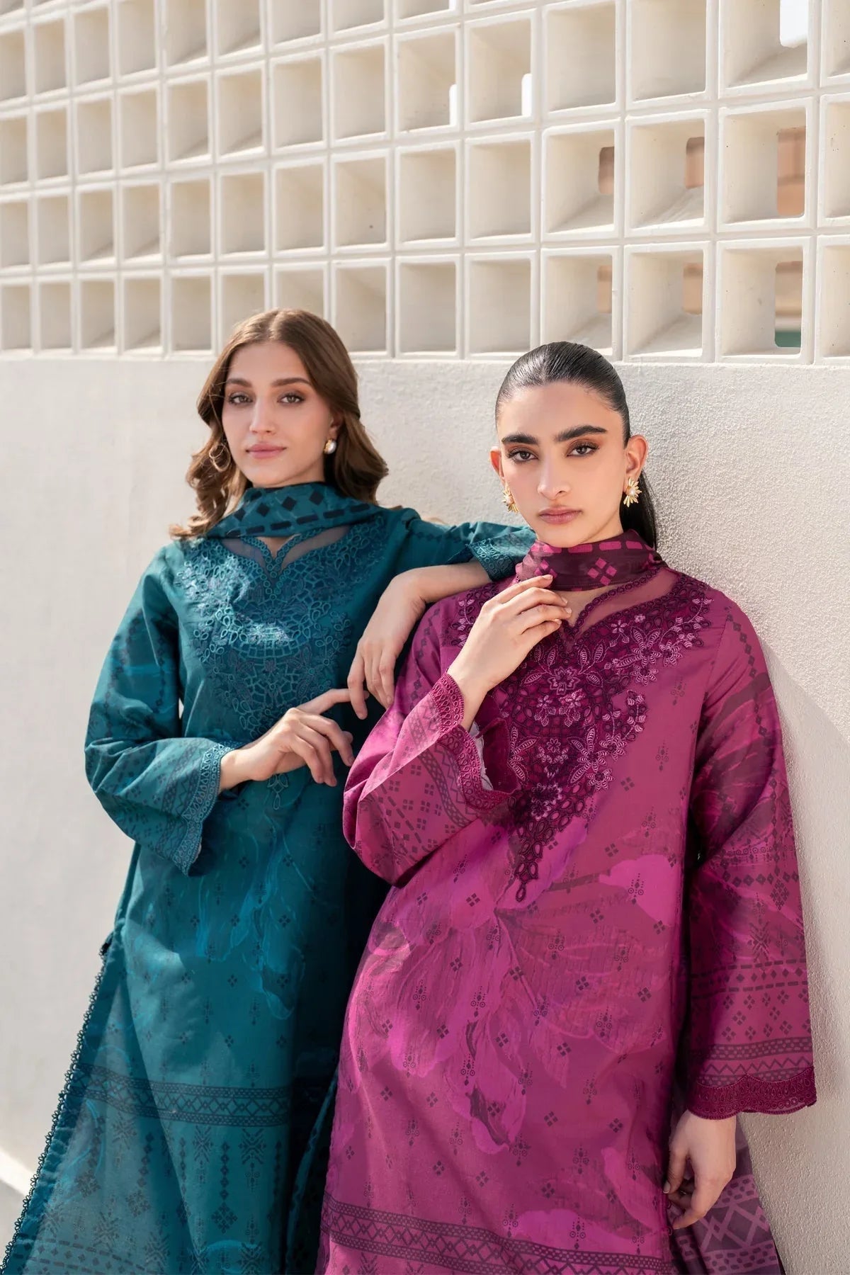 Xenia Formals | Summer Away 25 | BRICK-B - Aqsa Fabrics