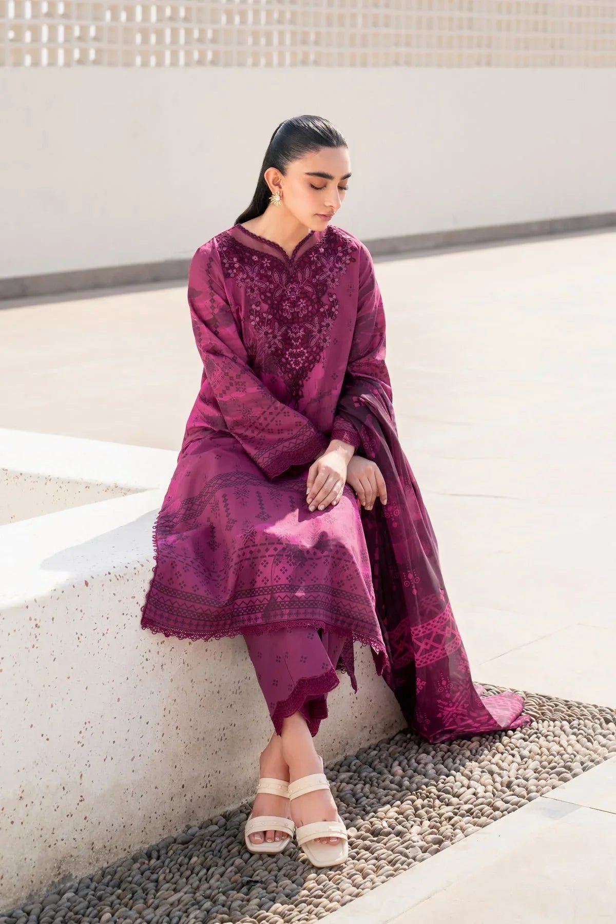 Xenia Formals | Summer Away 25 | BRICK-B - Aqsa Fabrics
