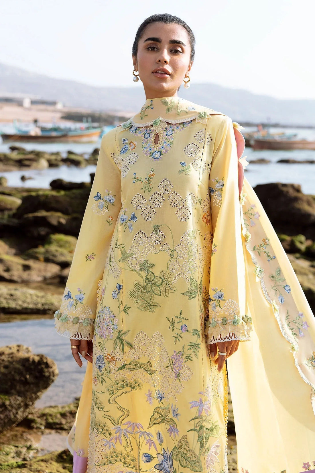 ZAHA LUXURY LAWN LANA (ZL23-04 A) - Aqsa Fabrics