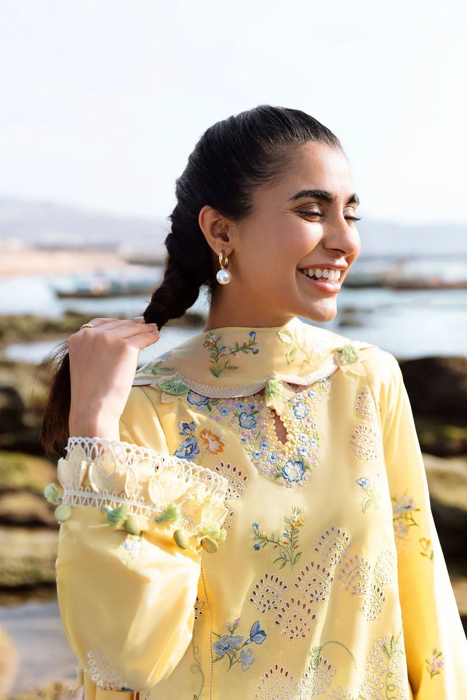 ZAHA LUXURY LAWN LANA (ZL23-04 A) - Aqsa Fabrics