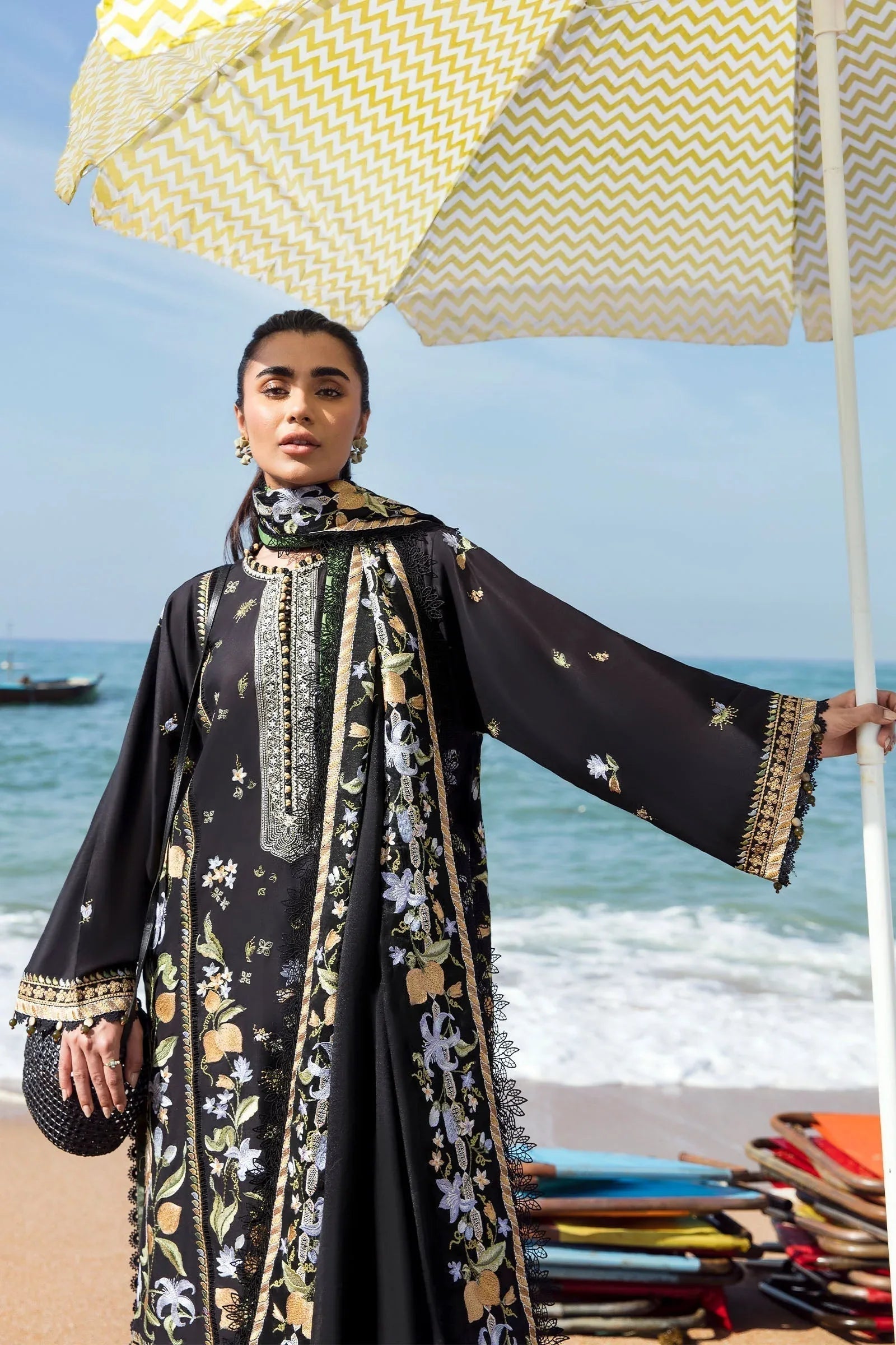 ZAHA LUXURY LAWN LEYA (ZL23-07 B) - Aqsa Fabrics